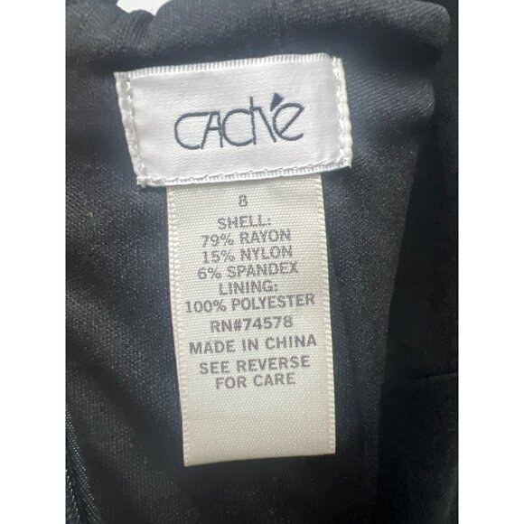 Cache Black Cris Cross Stap Bodycon Cocktail Dress - Picture 7 of 7